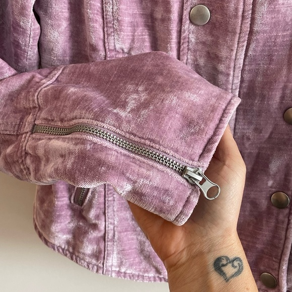 Free People Velvet Jacket - Pink - Medium - like new - Picture 5 of 11